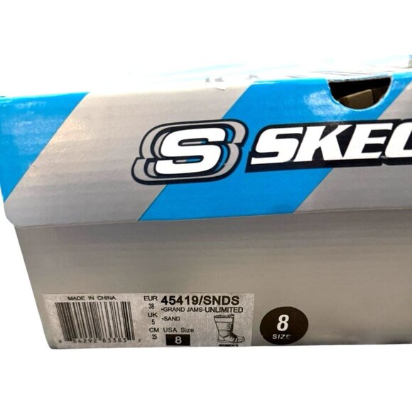 Skechers Boots Womens Grand Jams Unlimited Sand Suede Faux Fur Boho HTF Design 8 - Picture 8 of 10